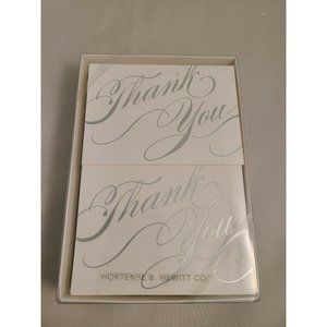 Hortense B Hewitt Box of 50 Silver Thank You Cards With Envelopes